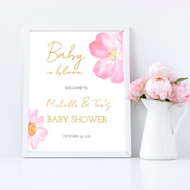 Pink Baby in Bloom WELCOME Poster (Von Creator hochgeladen)