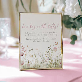 Pink Baby in Bloom Wildblume Bauch Ratings Game Poster