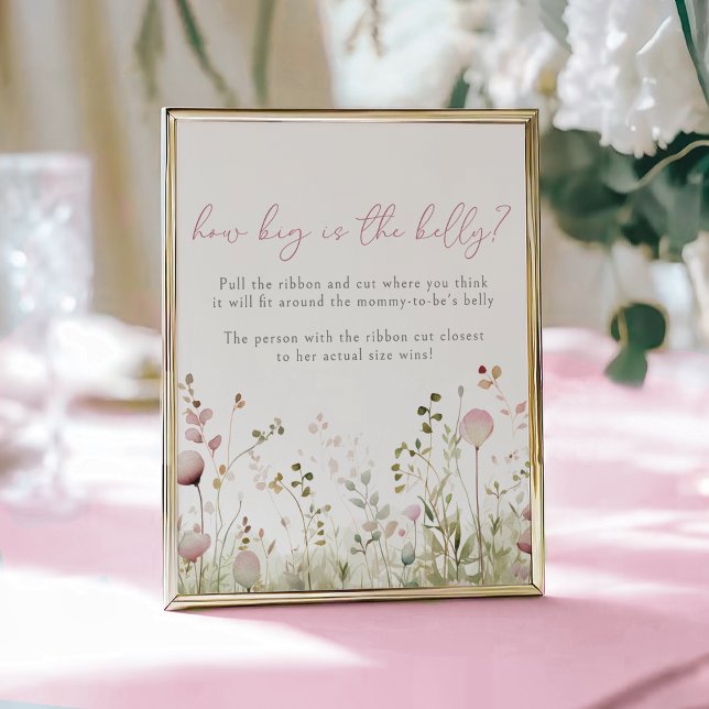 Pink Baby in Bloom Wildblume Bauch Ratings Game Poster (Von Creator hochgeladen)