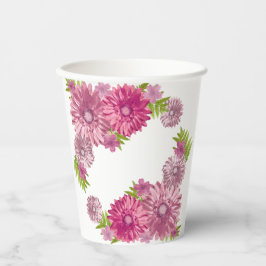 Pink Baby in Blütenbrunch-Dusche Pappbecher
