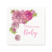 Pink Baby in Blütenbrunch-Dusche