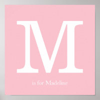 Pink Baby Kinderzimmer Monogram