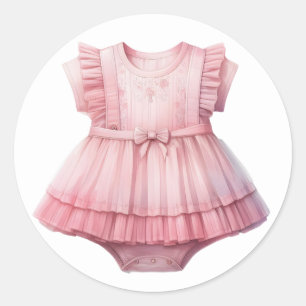 Pink Baby Kleidungskleber Runder Aufkleber