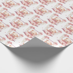 Pink Baby Kleinkind Teddy Bear Geschenkpapier