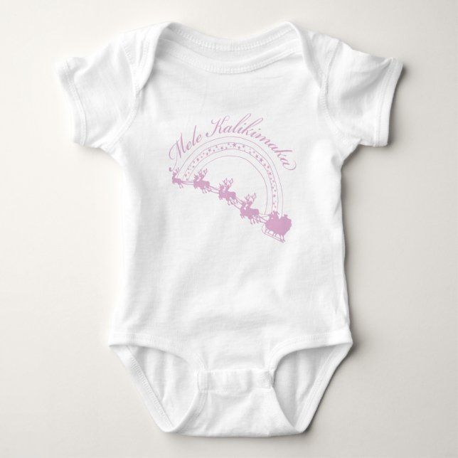 Pink Baby Mele Kalikimaka Baby Strampler (Vorderseite)