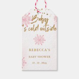 Pink Baby mit kalter Außendusche Geschenkanhänger