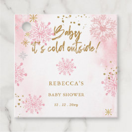 Pink Baby mit kalter Außendusche Geschenkanhänger