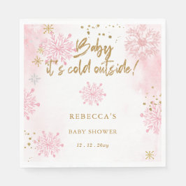 Pink Baby mit kalter Außendusche Serviette