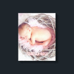 Pink Baby Name Foto Leinwanddruck<br><div class="desc">Einfaches und elegantes Foto-Design. Personalisieren Sie es mit dem Geburtsdatum,  dem Namen oder einem beliebigen Text Ihrer Wahl für ein schönes und einzigartiges Stück Wandkunst.</div>