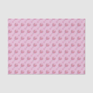 Pink Baby Rattle Muster Seidenpapier