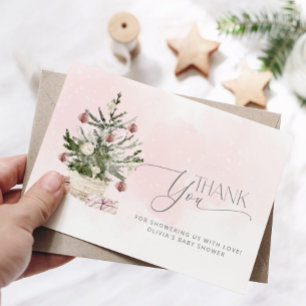 Pink Baby seine kalte Außendusche danke Karte