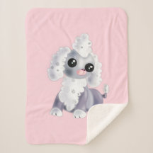 Pink Baby Sherpa Blanket mit Niedlichem Baby Pet H