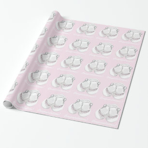 Pink Baby Shoes Babydusche Wrapping Paper Geschenkpapier