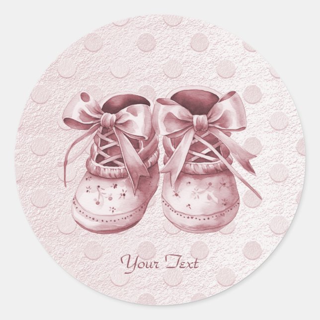 Pink Baby Shoes Sticker (Vorderseite)