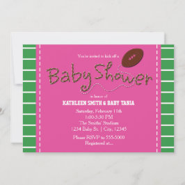 PINK BABY SHOWER FOOTBALL Sports Party Einladung