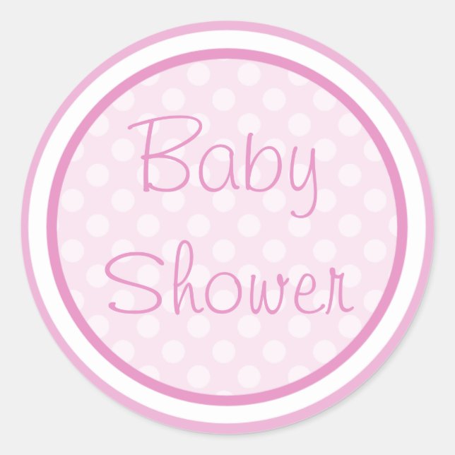 Pink Baby Shower Stickers (Vorderseite)