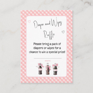 Pink Baby Soda Ready to POP Diaper or Wipes  Begleitkarte