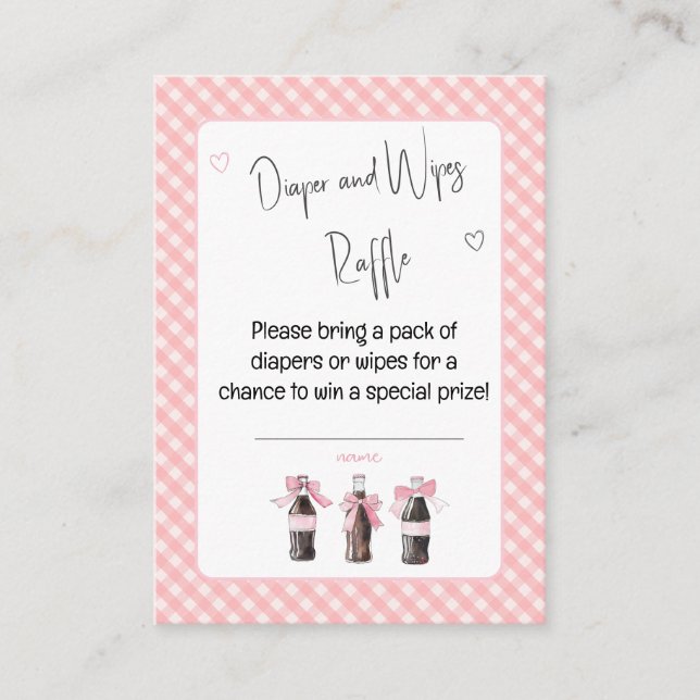 Pink Baby Soda Ready to POP Diaper or Wipes  Begleitkarte (Vorderseite)