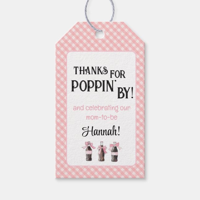 Pink Baby Soda Ready to POP  Geschenkanhänger (Vorderseite)