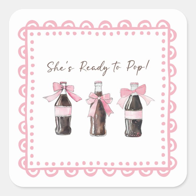 Pink Baby Soda Ready to POP Sticker (Vorderseite)