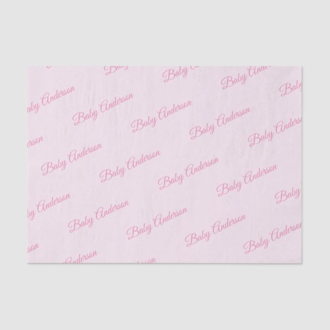 Pink-Babydusche-Papiertaschentuch Seidenpapier (Vorderseite)
