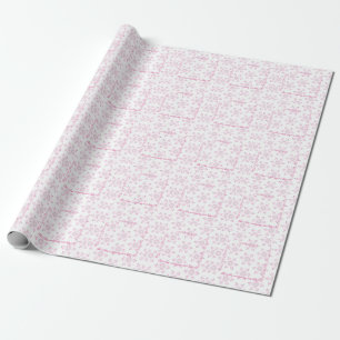 Pink Babydusche Schöne Girl FlowerPattern Geschenkpapier