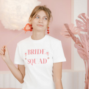 Pink Bachelorette Bride Squad Script Bridesmaids T-Shirt