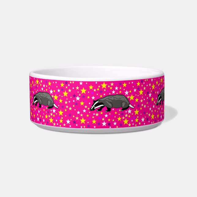 Pink Badger Cartoon Dog Bowl Napf (Links)