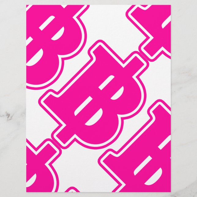 PINK BAHT SIGN ฿ thailändischer ฿ (Vorderseite)