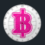 PINK BAHT SIGN ฿ thailändischer ฿ Dartscheibe<br><div class="desc">Der Baht ist die Währung Thailands. Es ist in 100 Satang unterteilt. Der Baht, wie das Pfund, stammt aus einer traditionellen Masseinheit. Sein Währungswert wurde ursprünglich als Silber des entsprechenden Gewichts ausgedrückt (jetzt definiert als fünfzehn Gramm) und war wahrscheinlich schon in der Sukhothai-Zeit in Form von Kugeln in Thai als...</div>