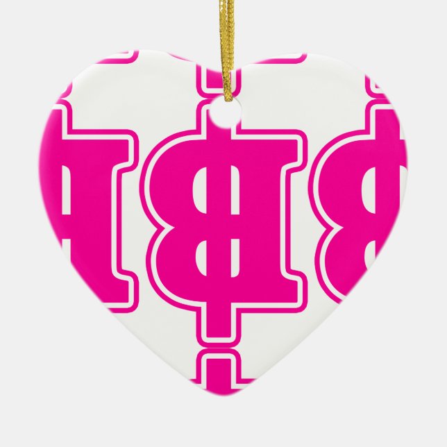 PINK BAHT SIGN ฿ thailändischer ฿ Keramikornament (Vorne)