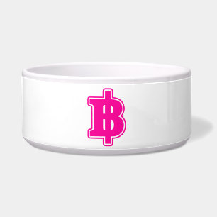 PINK BAHT SIGN ฿ thailändischer ฿ Napf