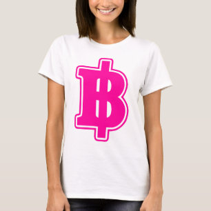 PINK BAHT SIGN ฿ thailändischer ฿ T-Shirt