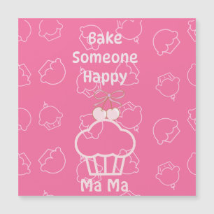 Pink bake jemand glücklich Magnetic-Karte Magnetkarte