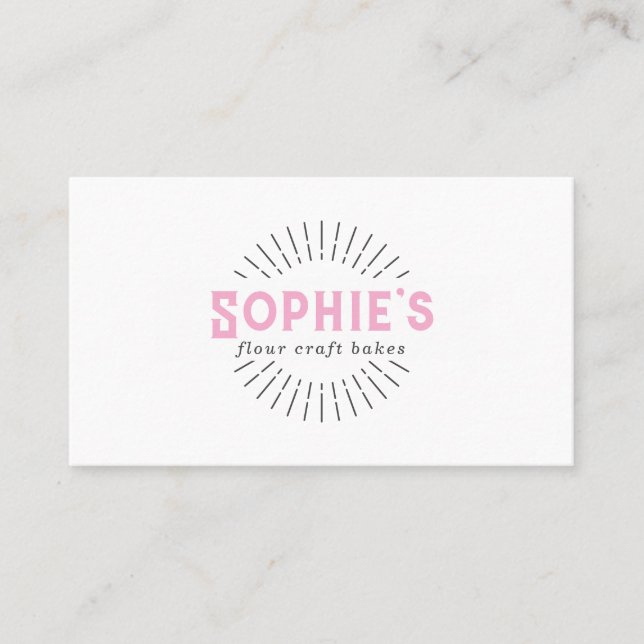 Pink Baker Bakery Logo Visitenkarte (Vorderseite)