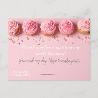 Pink BAKERS Thank you Card  Postkarte