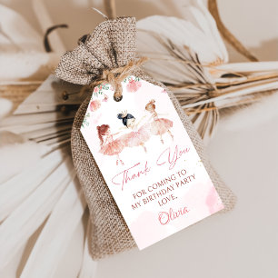 Pink Ballerina Ballet GeburtstagsgeschenkTags Geschenkanhänger