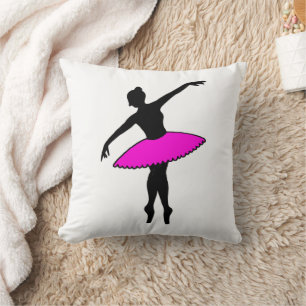 Pink Ballerina Ballettänzer Tutu Tanzlehrer Kissen