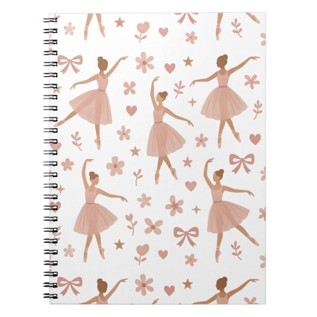 Pink Ballerina Dance Notebook Notizblock (Vorderseite)
