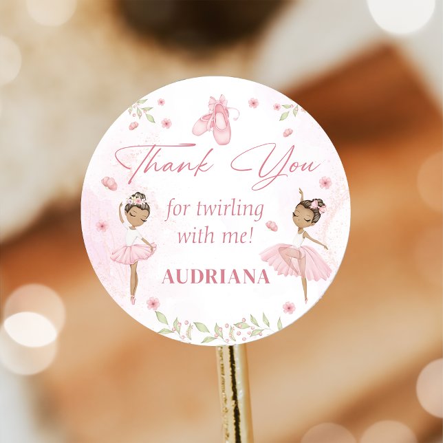 Pink Ballerina Geburtstagsparty Sticker (Von Creator hochgeladen)