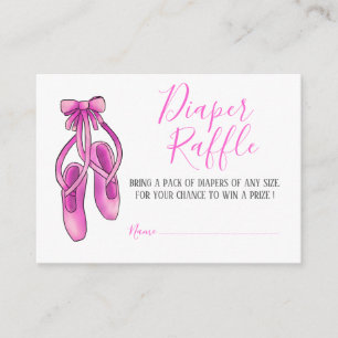 Pink Ballerina Shoes   Babydusche-Windeln Begleitkarte