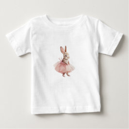 Pink Ballerina Some Bunny Birthday Baby T-shirt