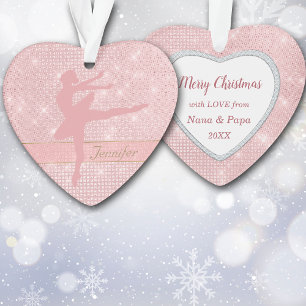 Pink Ballerina Star Lights Ornament