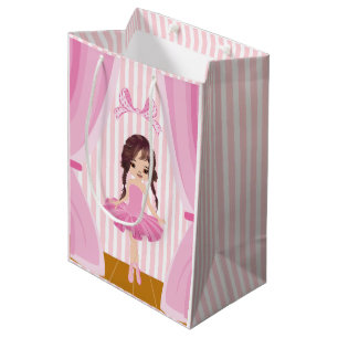 Pink Ballerina theme Birthday Party Gast Danke Mittlere Geschenktüte
