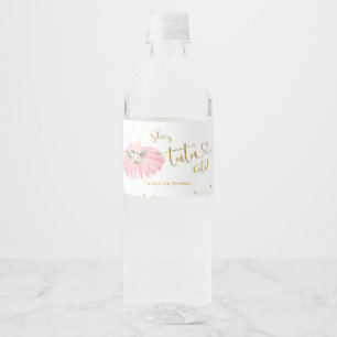 Pink Ballerina Tutu Baby Dusche Wasser Flasche Eti Wasserflaschenetikett