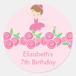 Pink Ballerina Tutu Tanz Geburtstagsparty Sticker
