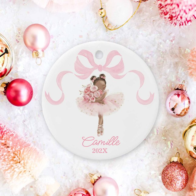 Pink Ballerina Weihnachtsschmuck Keepake (Pink Ballerina Christmas Ornament)