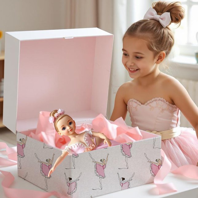 Pink Ballerina Wrapping Paper Geschenkpapier (Von Creator hochgeladen)