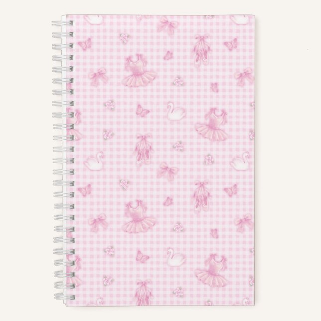 Pink Ballet Coquette Notizbuch (Vorderseite)