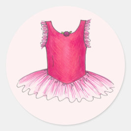 Pink Ballet Dance Ballerina Tutu Stickers
